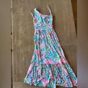 Lilly Pulitzer one shoulder flow dress